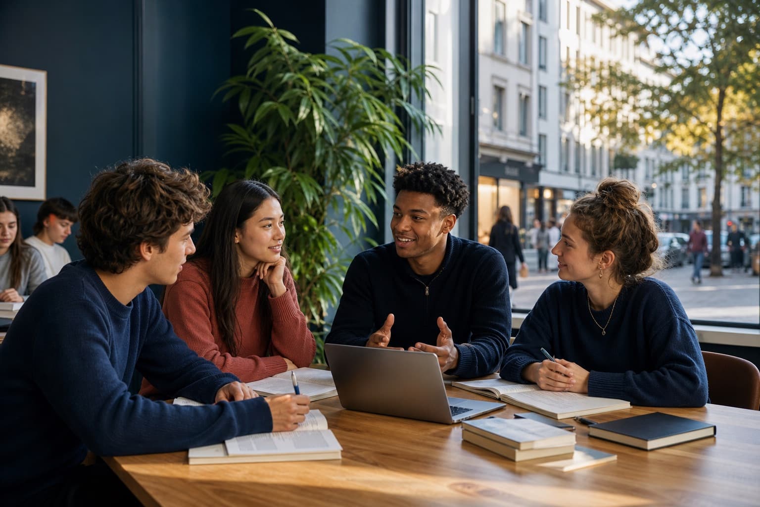 Adultes participant à un programme linguistique international
